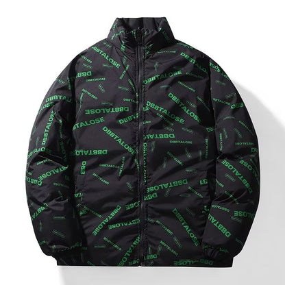 Men's double-sided thick down cotton-padded jackets