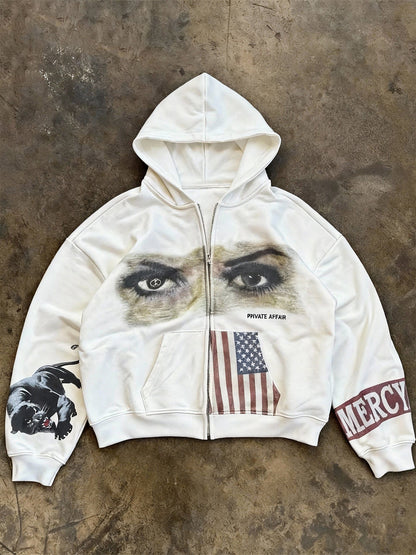 Hooded zipper hoodie