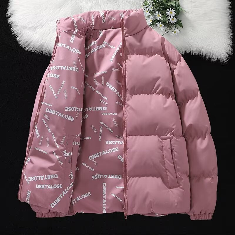 Men's double-sided thick down cotton-padded jackets