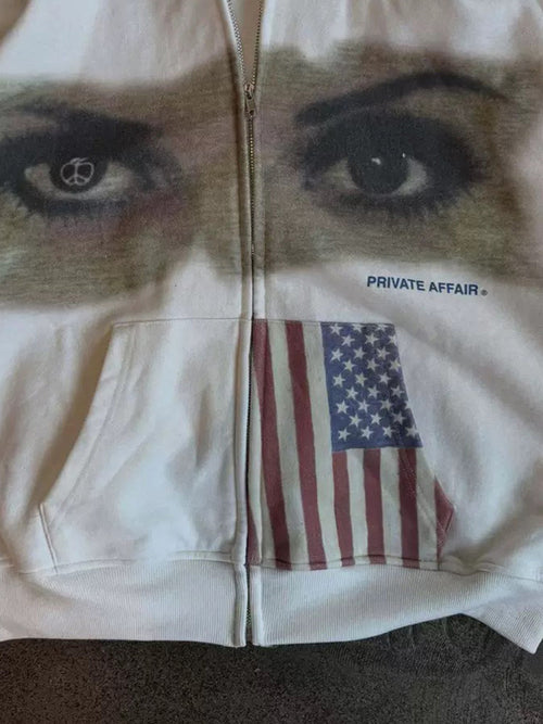 Hooded zipper hoodie