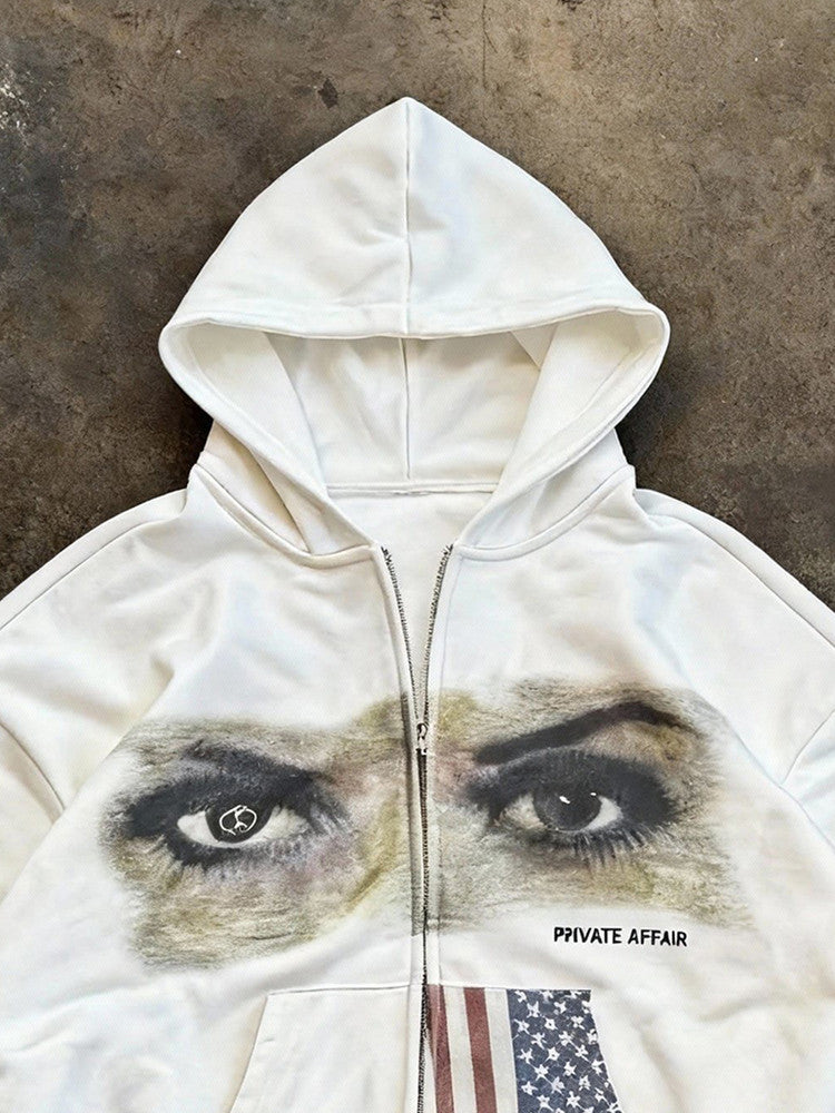 Hooded zipper hoodie